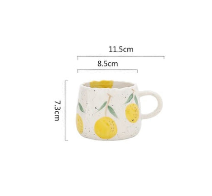 Ceramic Fruit Painted Mugs - mosswell.us