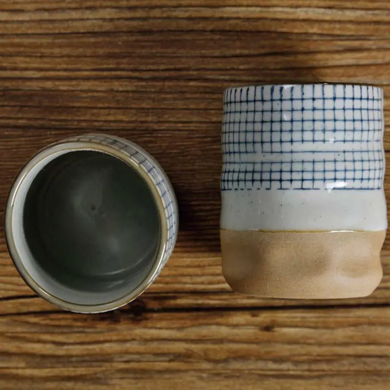 Ceramic Tea Cup with Hand - Painted Design - mosswell.us