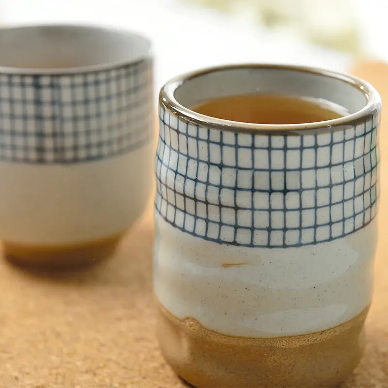 Ceramic Tea Cup with Hand - Painted Design - mosswell.us