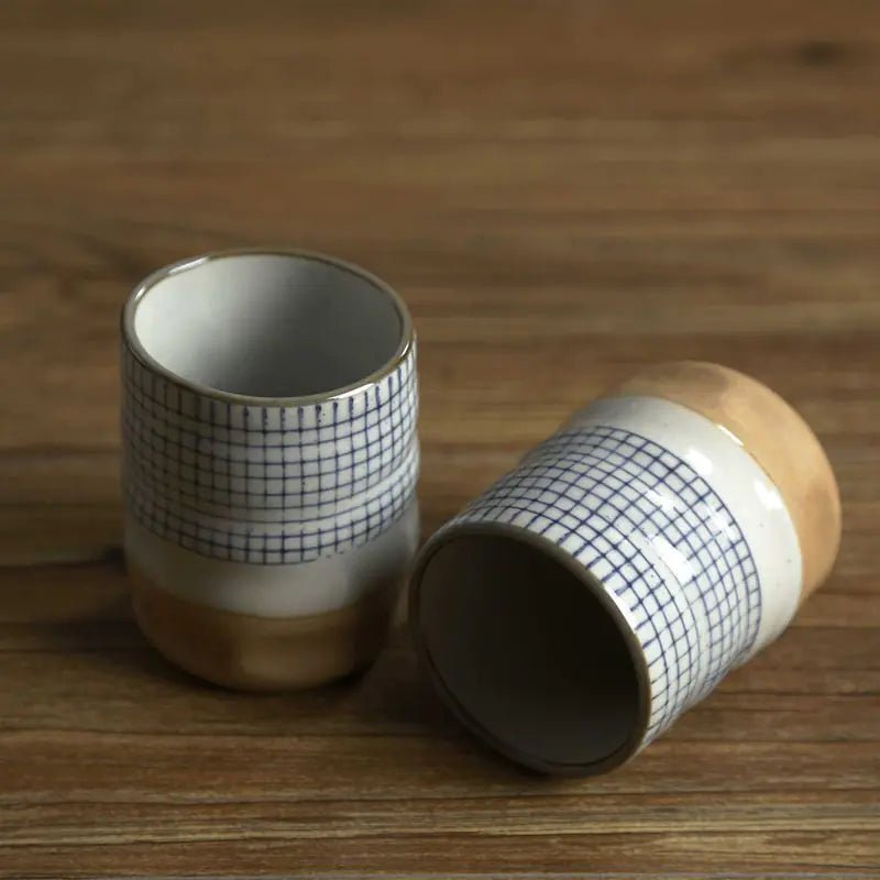 Ceramic Tea Cup with Hand - Painted Design - mosswell.us