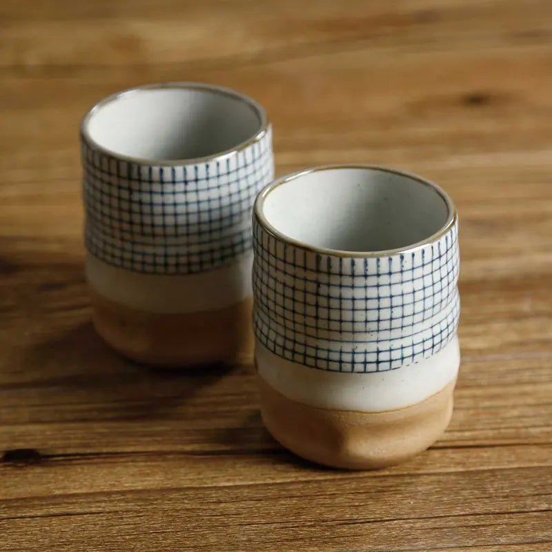 Ceramic Tea Cup with Hand - Painted Design - mosswell.us