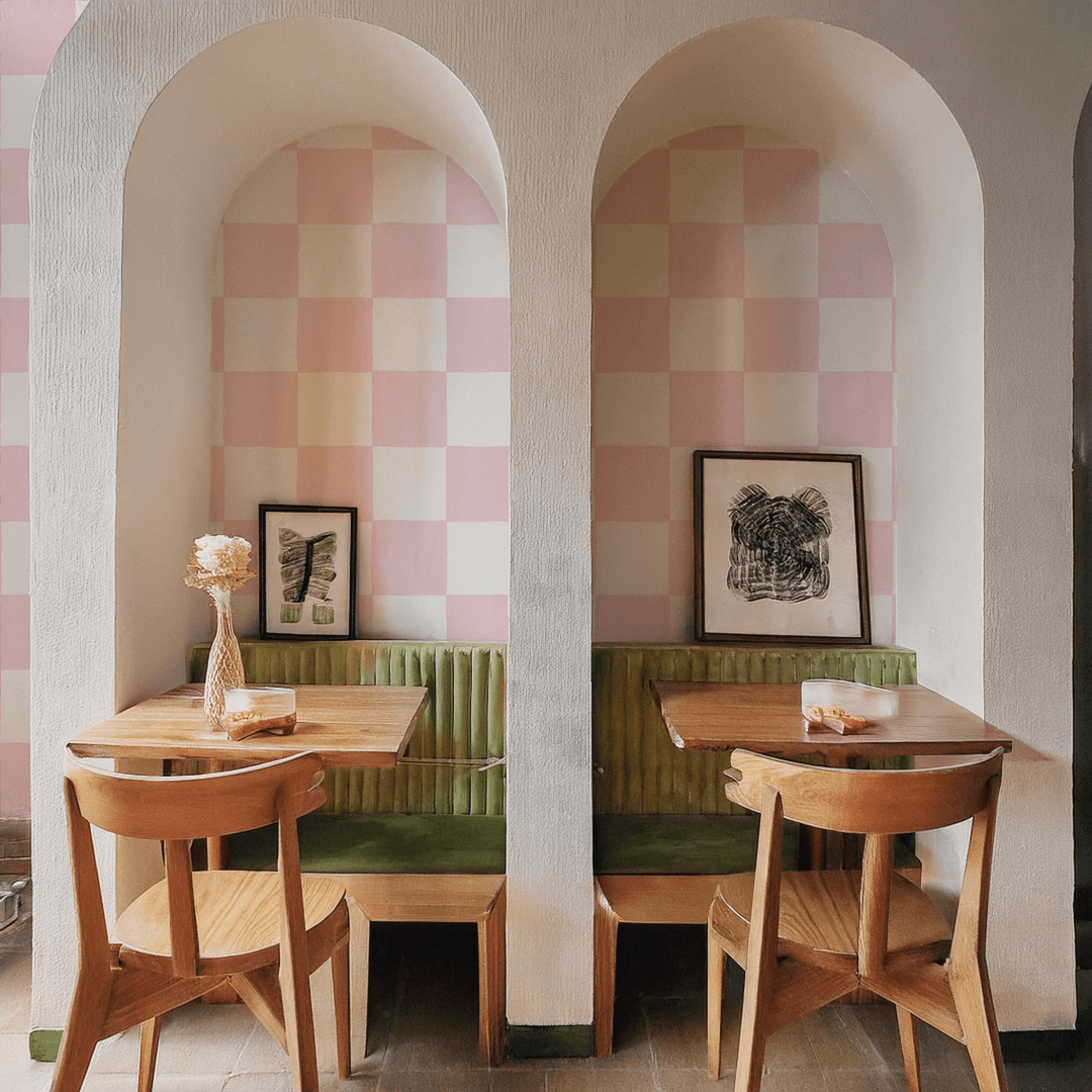 Checkers Wallpaper, blush - mosswell.us