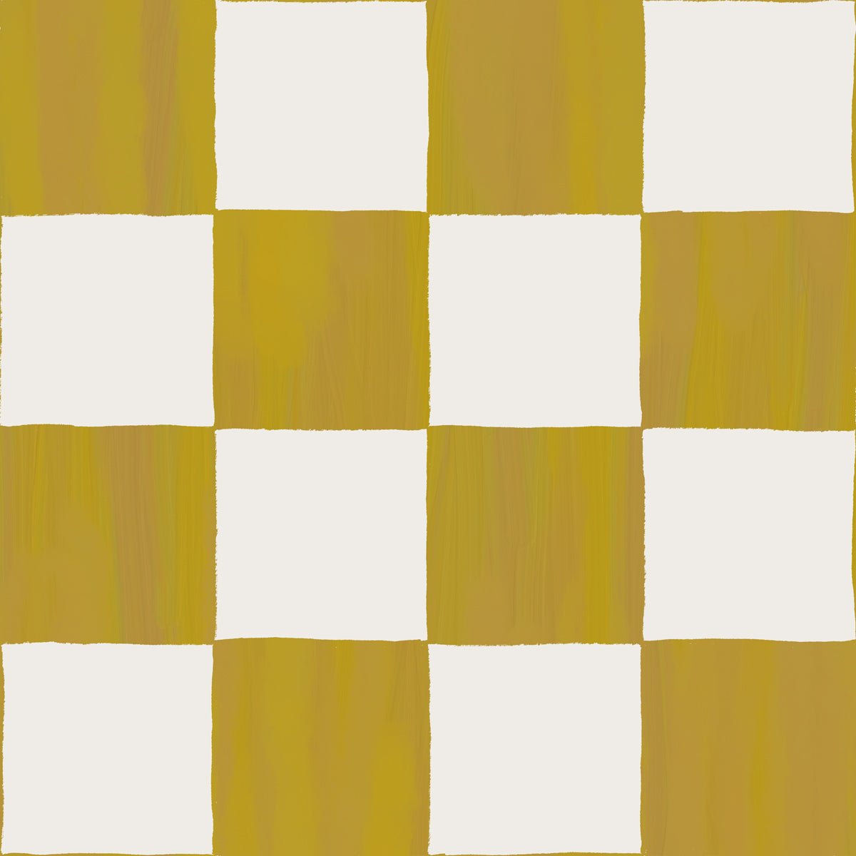 Checkers Wallpaper, mustard - mosswell.us