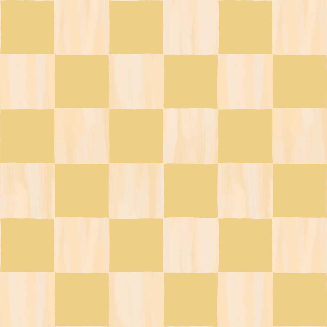Checkers Wallpaper, peach and butter yellow - mosswell.us