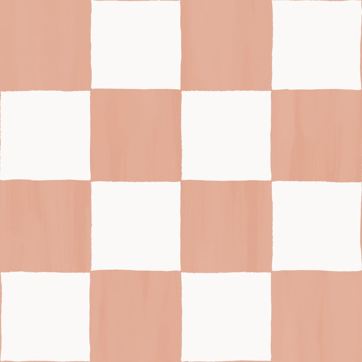Checkers Wallpaper, terra cotta - mosswell.us