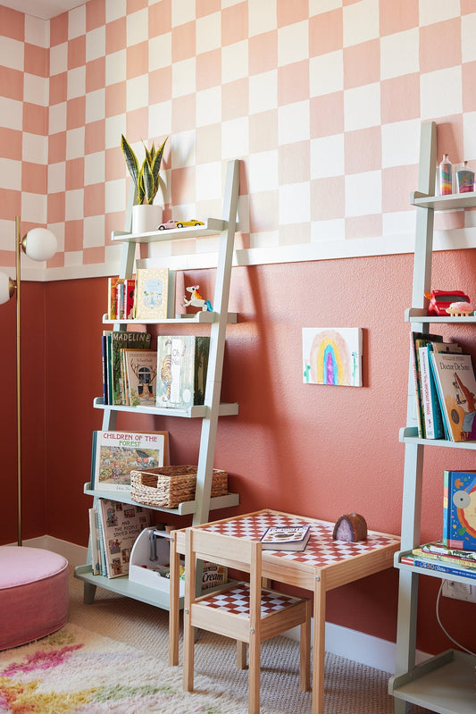 Checkers Wallpaper, terra cotta - mosswell.us