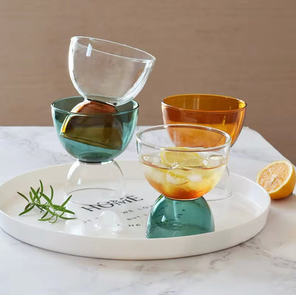 Colorful Glass Ice Cream Cup - mosswell.us