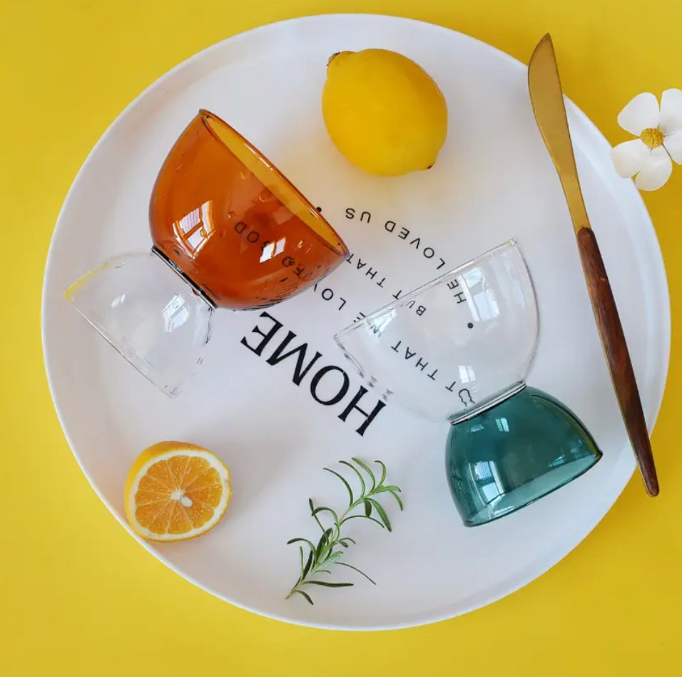 Colorful Glass Ice Cream Cup - mosswell.us