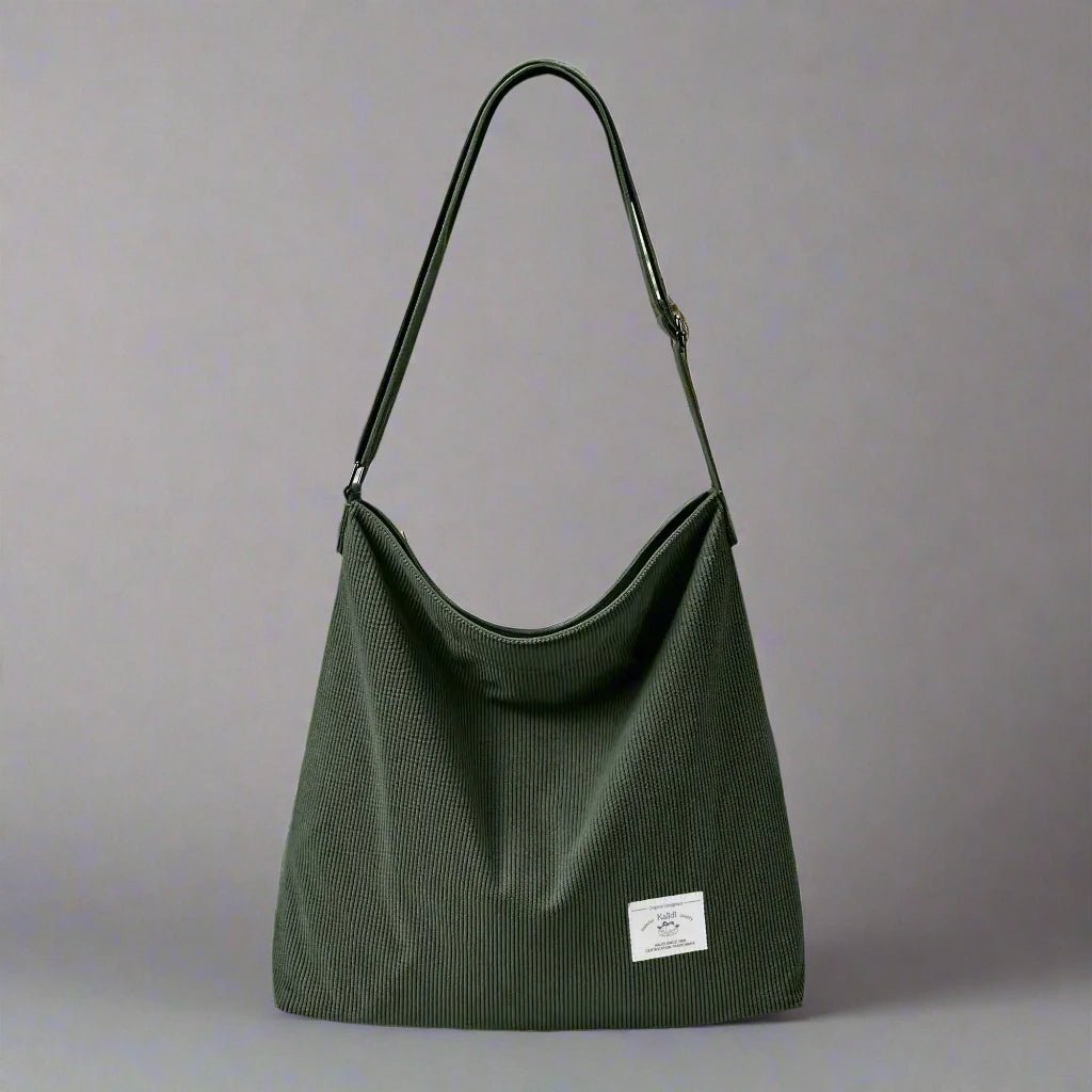 Corduroy Tote Bag Army Green - mosswell.us