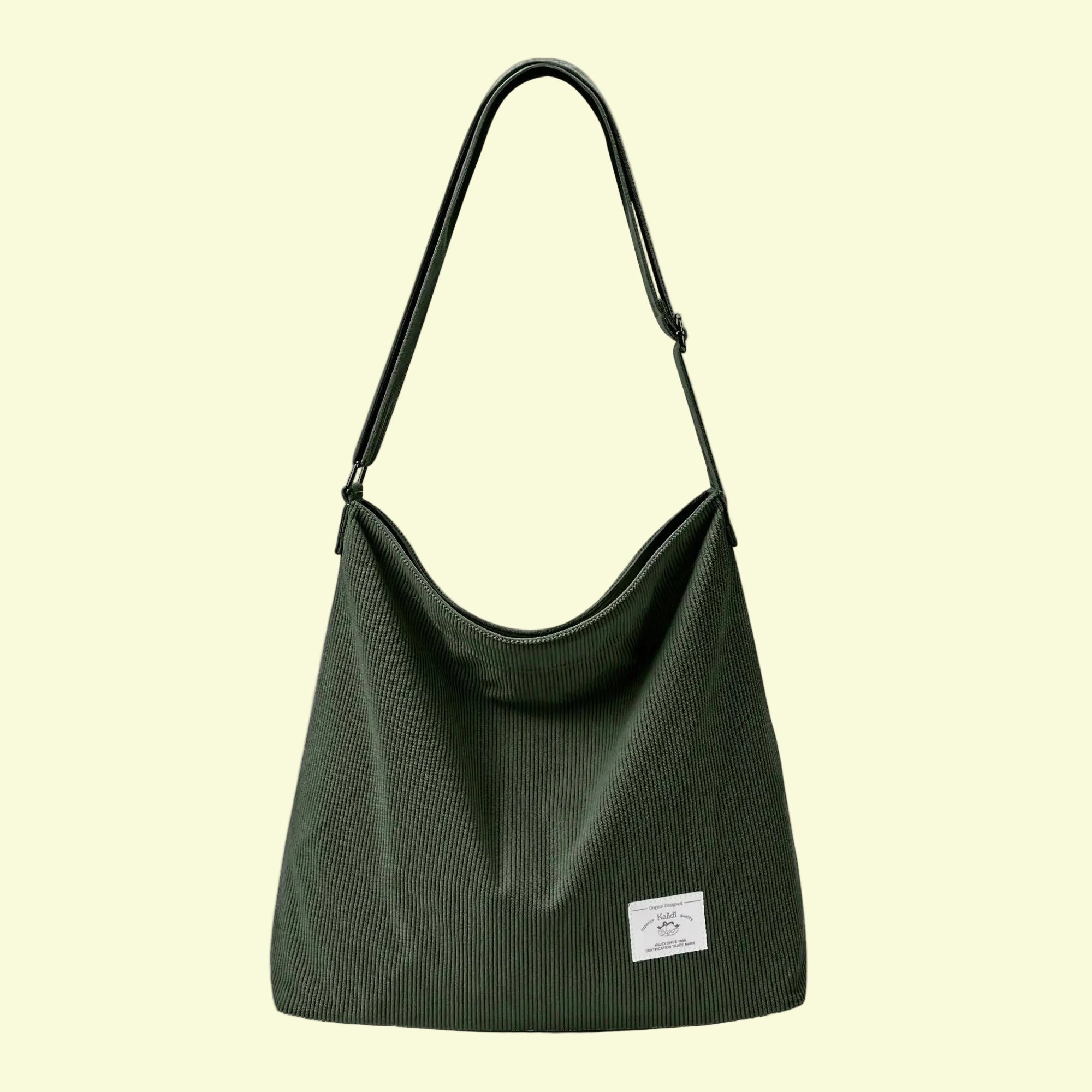 Corduroy Tote Bag Army Green - mosswell.us