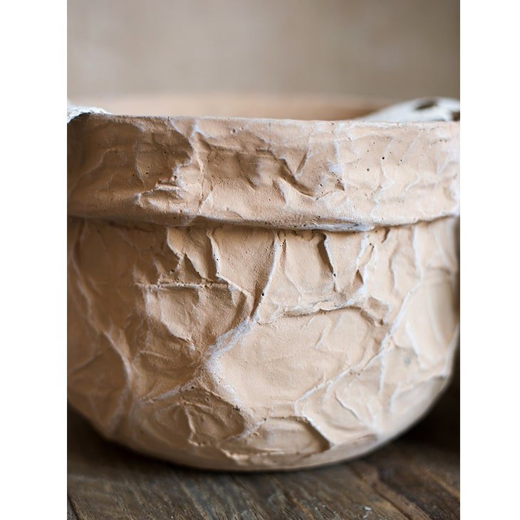Craft Paper Bag Style Concrete Hanging Pot - mosswell.us