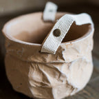 Craft Paper Bag Style Concrete Hanging Pot - mosswell.us
