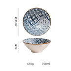 Creative Japanese Ceramic Ancient Style Ramen Bowl - mosswell.us