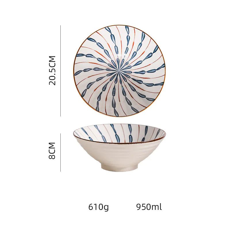 Creative Japanese Ceramic Ancient Style Ramen Bowl - mosswell.us