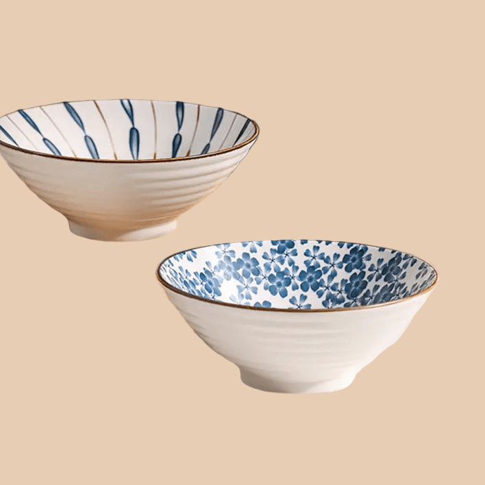 Creative Japanese Ceramic Ancient Style Ramen Bowl - mosswell.us