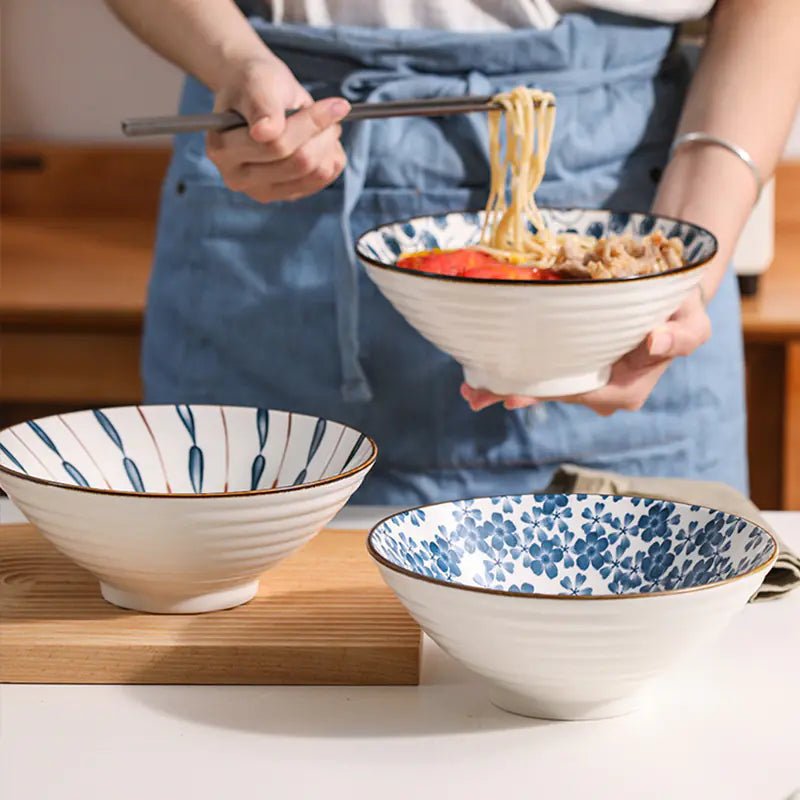 Creative Japanese Ceramic Ancient Style Ramen Bowl - mosswell.us