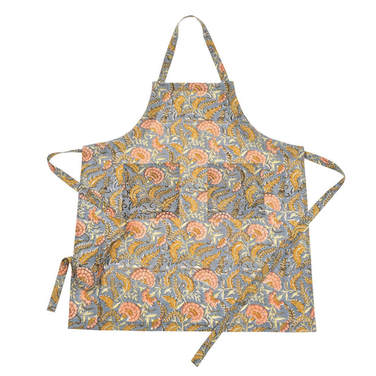 Curacao Block Print Apron - mosswell.us