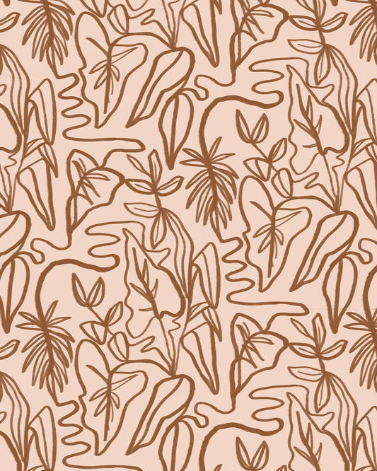 CUSTOM Ink Foliage Wallpaper - The Juice House, Colors 7 - mosswell.us