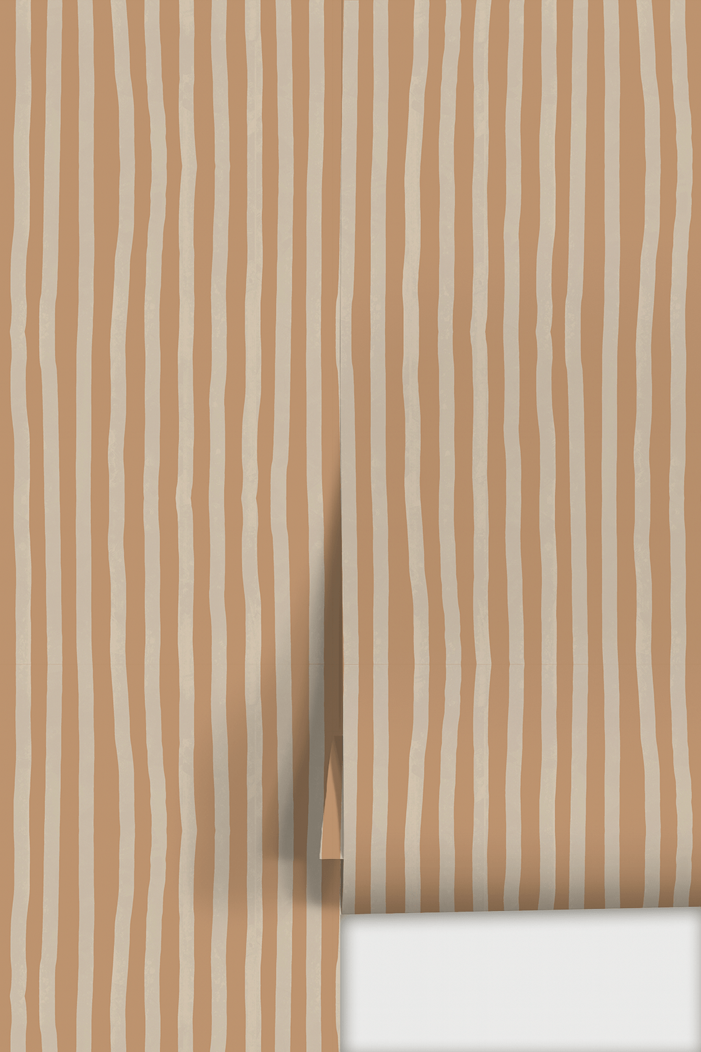 Dolce Stripe Wallpaper, apricot and off - white - mosswell.us