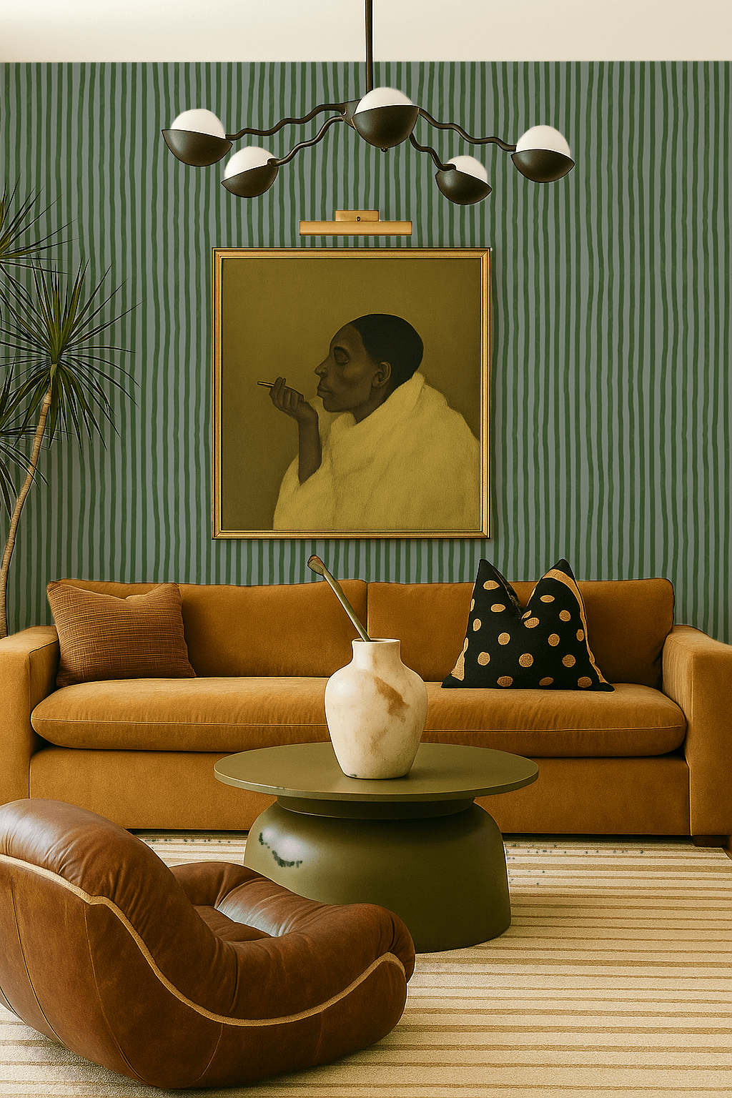 Dolce Stripe Wallpaper, blue and green - mosswell.us