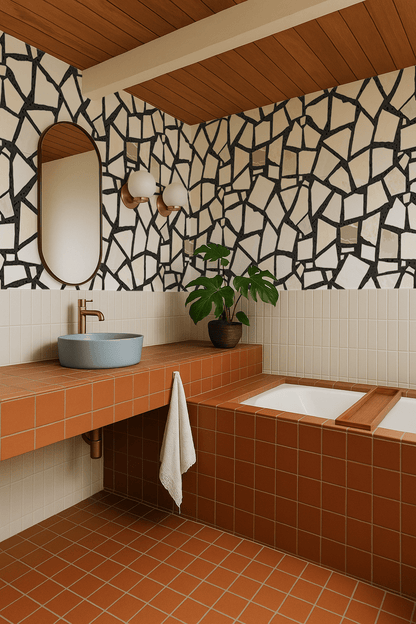 Dolce Terrazzo Wallpaper, black and white - mosswell.us