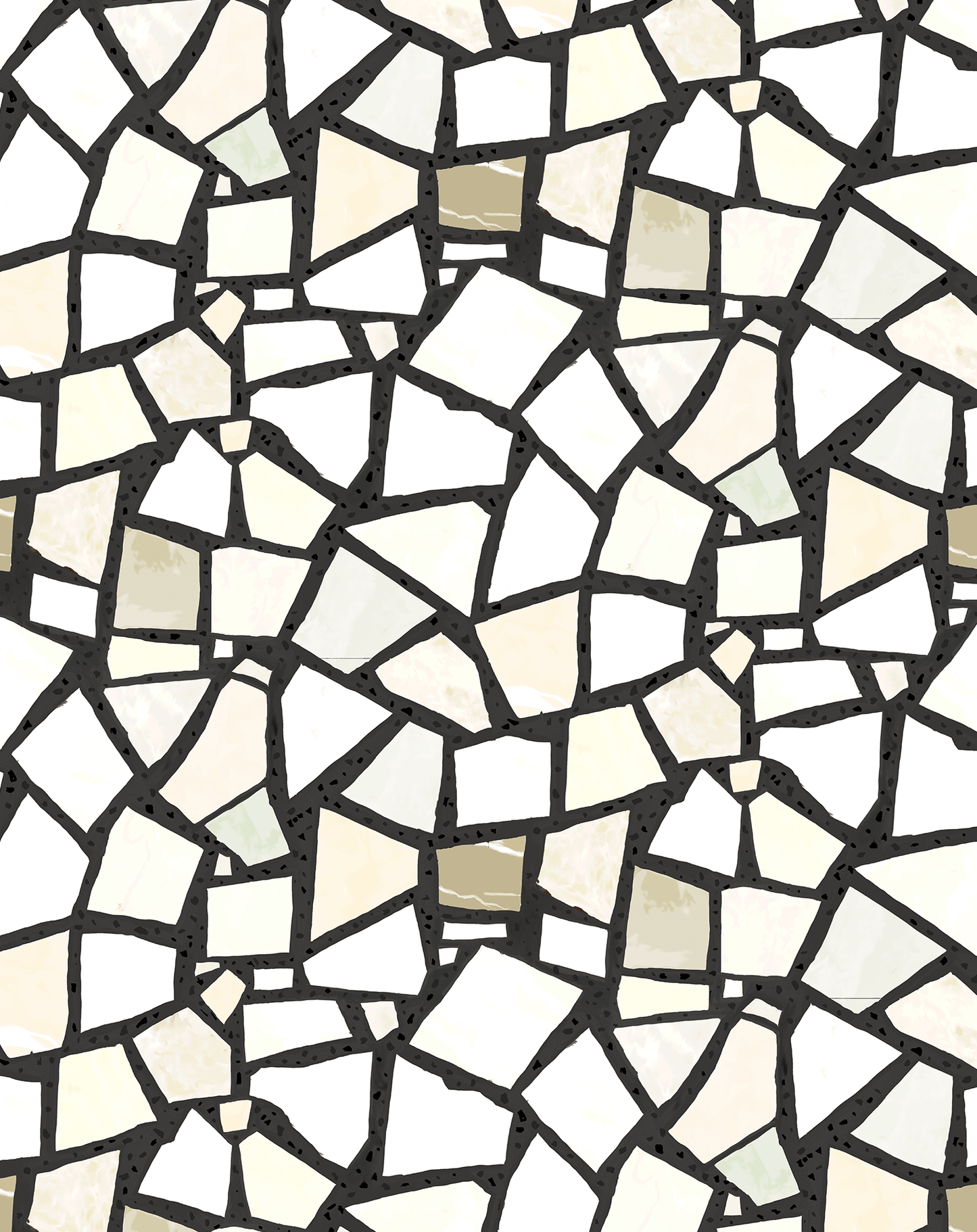 Dolce Terrazzo Wallpaper, black and white - mosswell.us