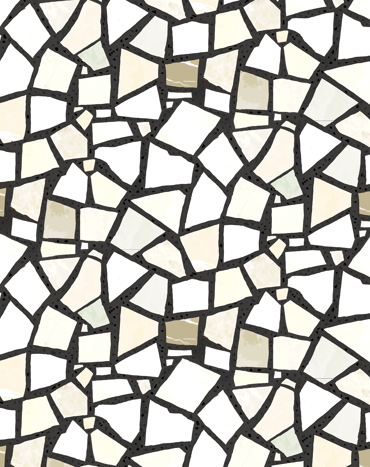 Dolce Terrazzo Wallpaper, black and white - mosswell.us
