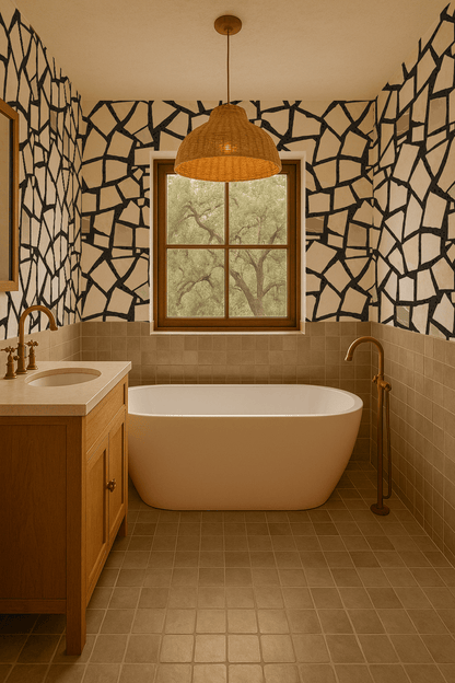 Dolce Terrazzo Wallpaper, black and white - mosswell.us