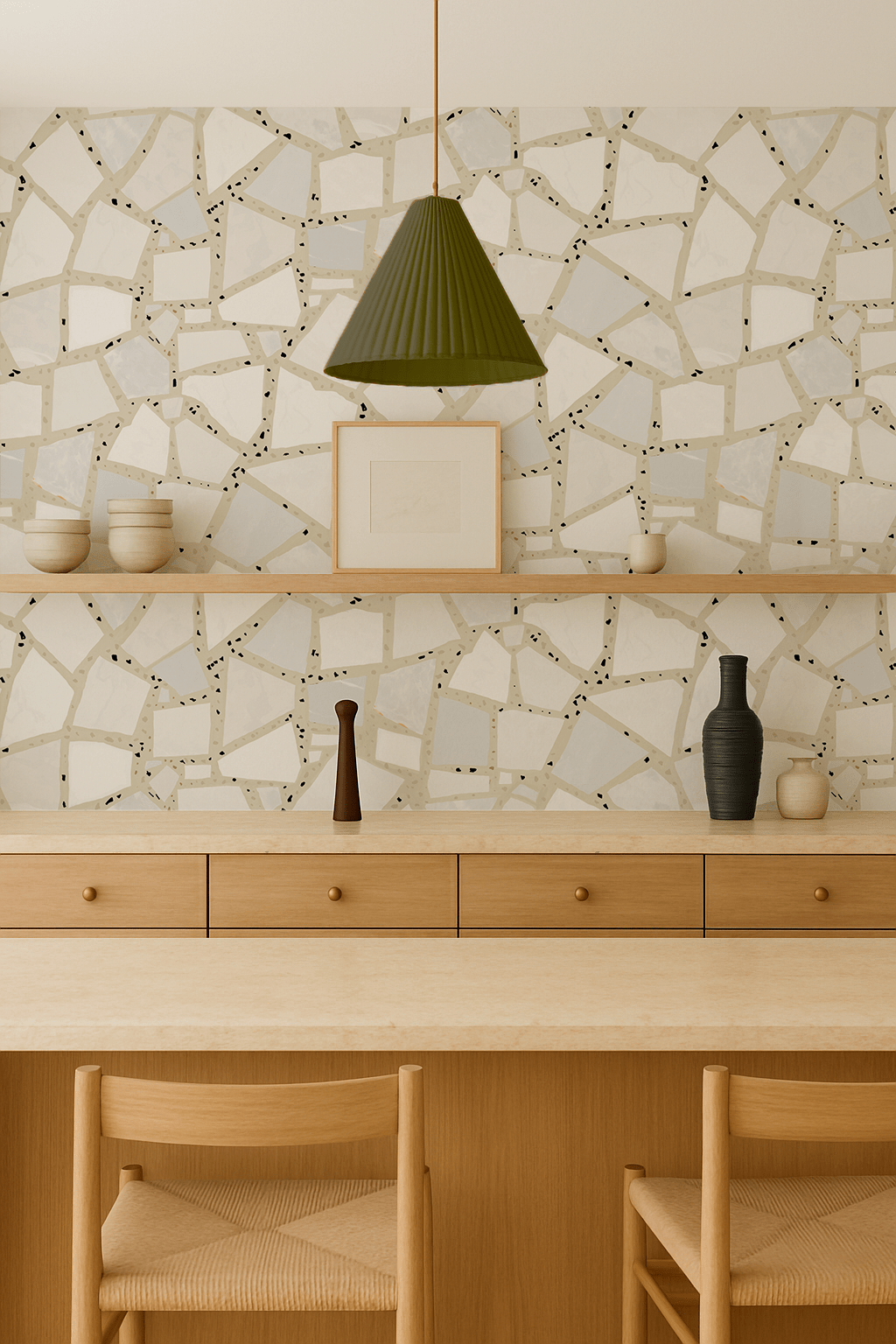 Dolce Terrazzo Wallpaper, tan - mosswell.us