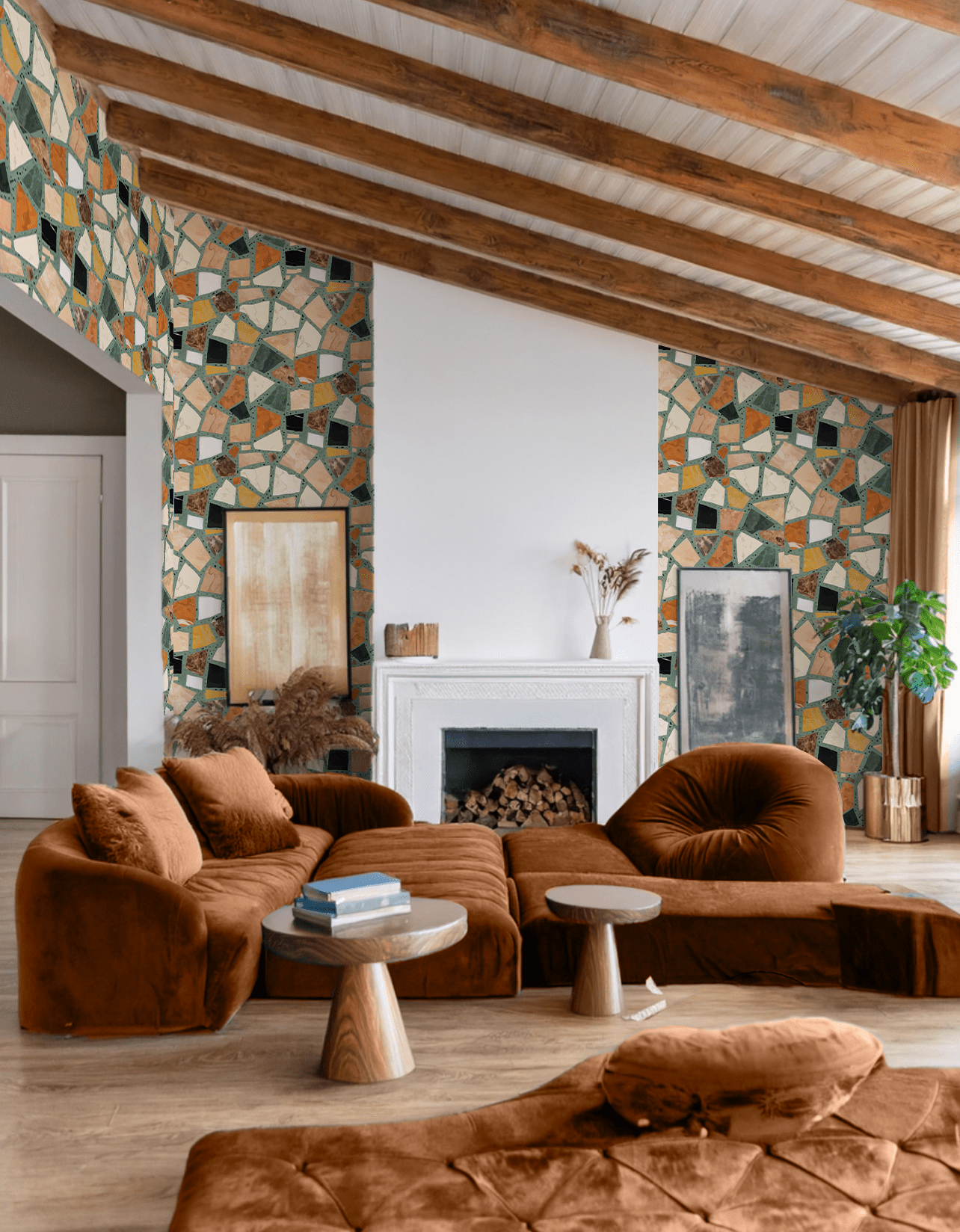 Dolce Terrazzo Wallpaper, teal - mosswell.us