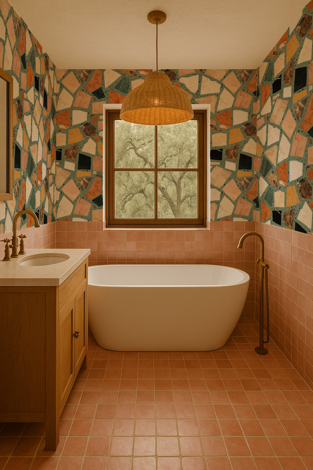 Dolce Terrazzo Wallpaper, teal - mosswell.us