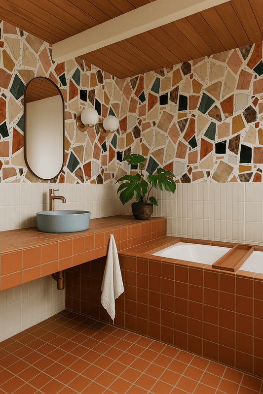 Dolce Terrazzo Wallpaper, white - mosswell.us