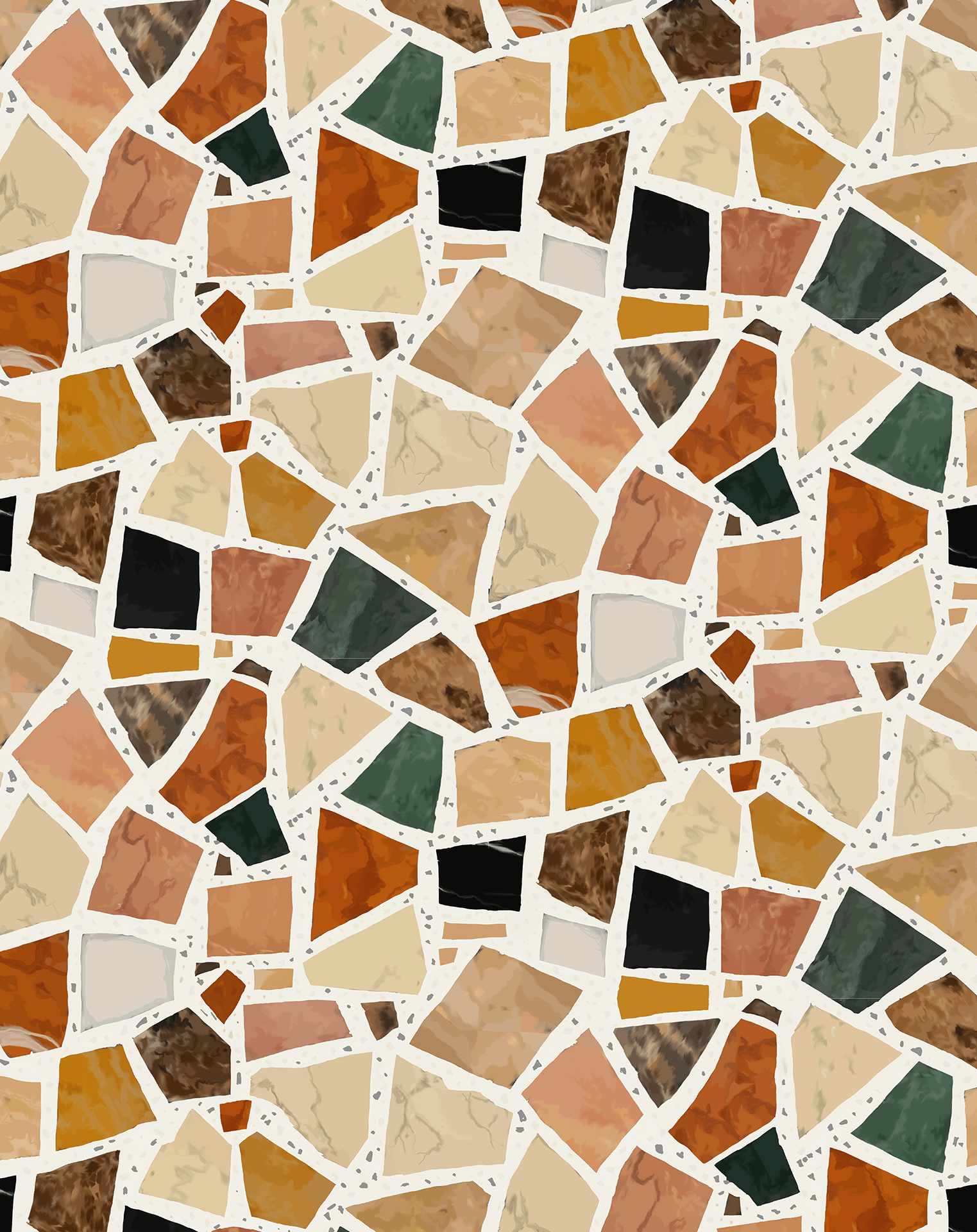 Dolce Terrazzo Wallpaper, white - mosswell.us