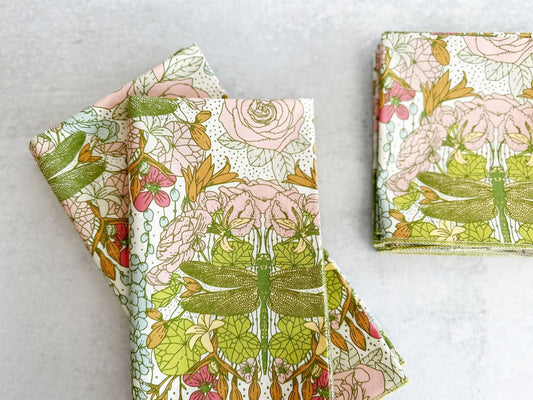 Dragonfly Cloth Napkins, set of four - mosswell.us