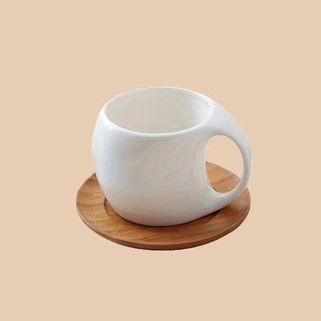 Elegant Ceramic Mug Saucer Set Microwave Safe 7oz123oz - mosswell.us