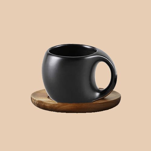 Elegant Ceramic Mug Saucer Set Microwave Safe 7oz123oz - mosswell.us