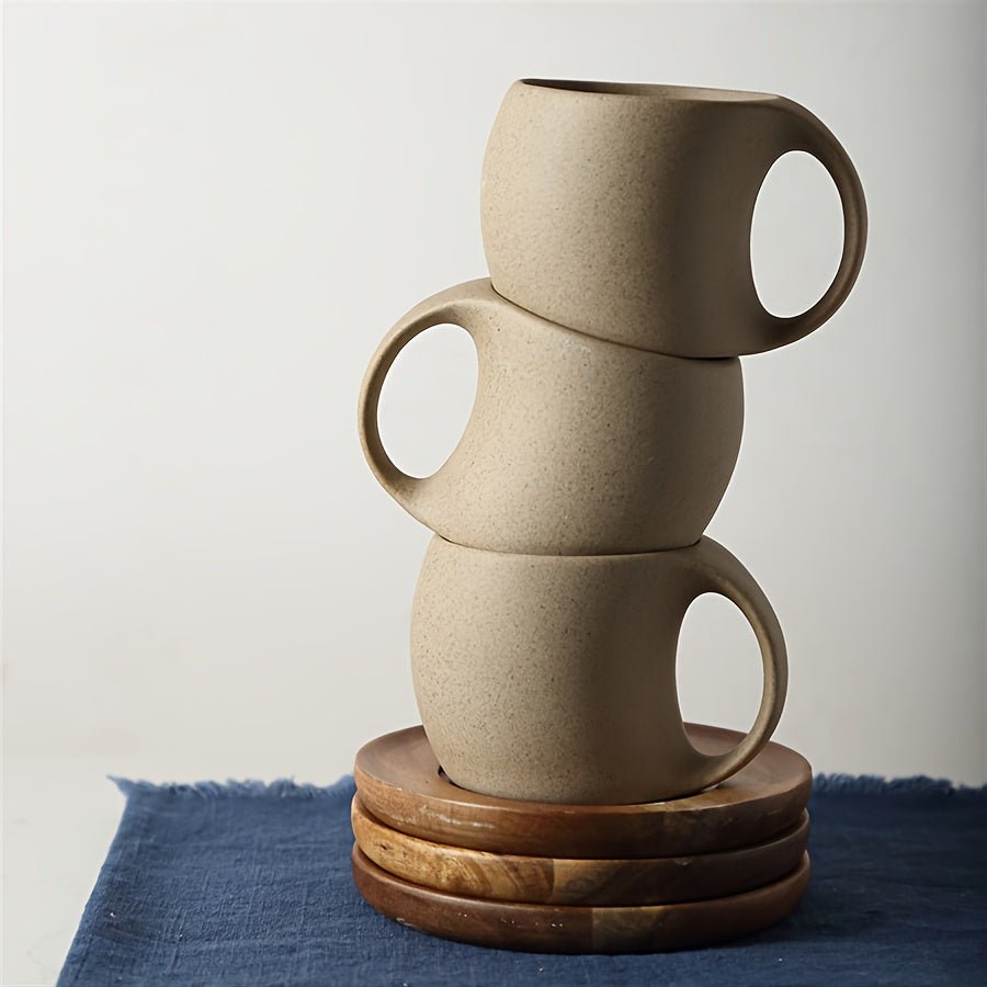 Elegant Ceramic Mug Saucer Set Microwave Safe 7oz123oz - mosswell.us