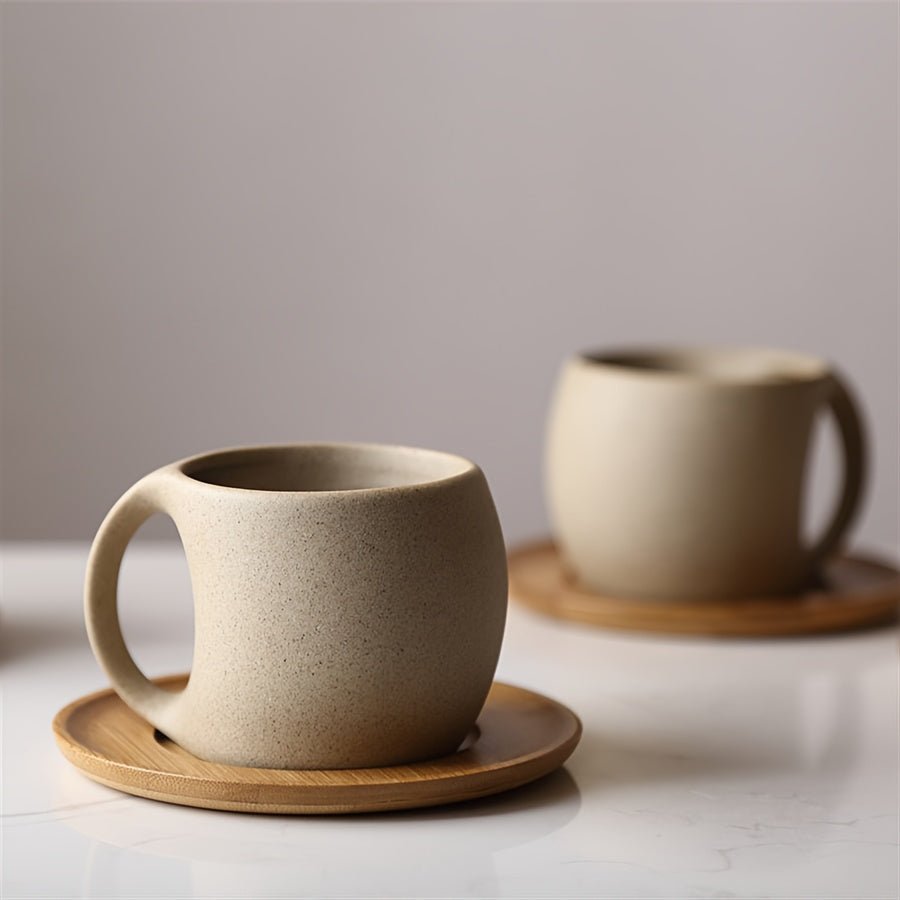 Elegant Ceramic Mug Saucer Set Microwave Safe 7oz123oz - mosswell.us
