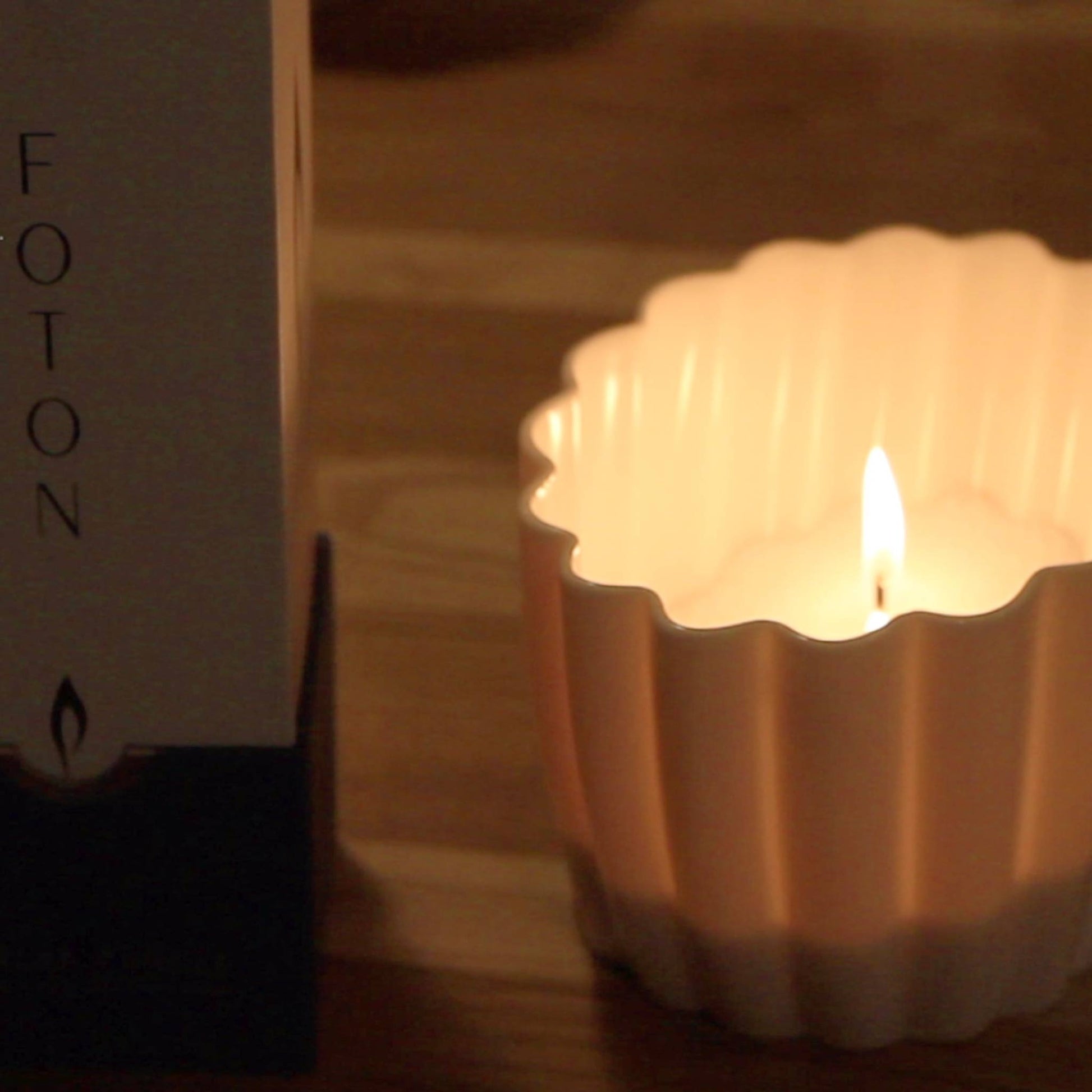 Elysian Fluted Porcelain Candle Holder - mosswell.us