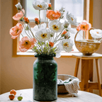 Faux Large Silk Poppy Flower Stem 41" Tall - mosswell.us