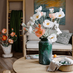 Faux Large Silk Poppy Flower Stem 41" Tall - mosswell.us