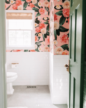 Flower Party Wallpaper, pink - mosswell.us