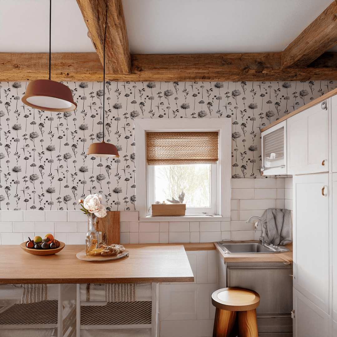 Fresh to Death Wallpaper, small pattern, black and white - mosswell.us