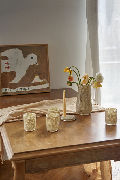 Hand Blown Glass Candle Holder - mosswell.us