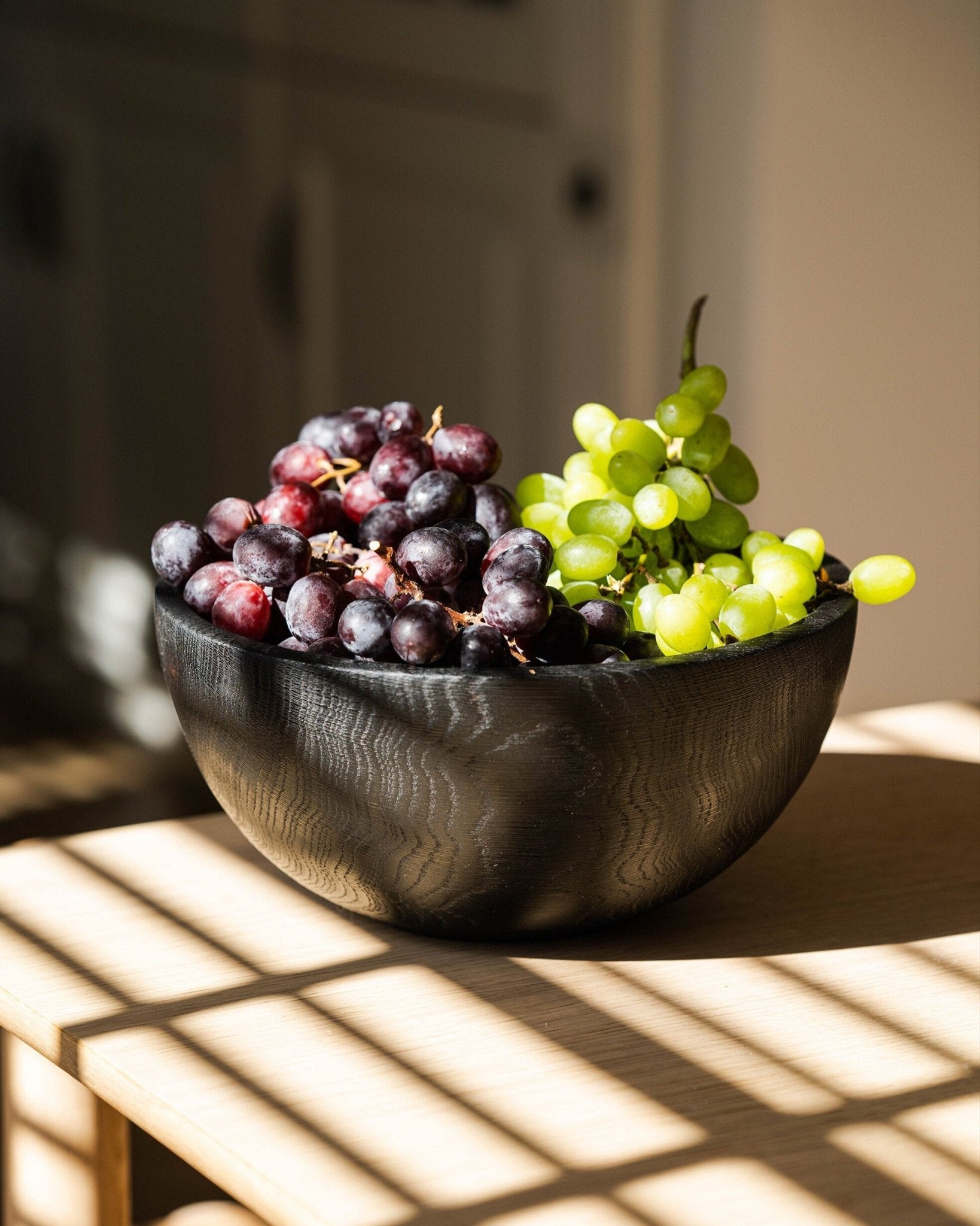 Hand Carved Large Half Charred Wooden Bowl - mosswell.us