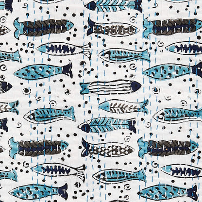 Hand Stitched Block Print Kantha Throws - mosswell.us