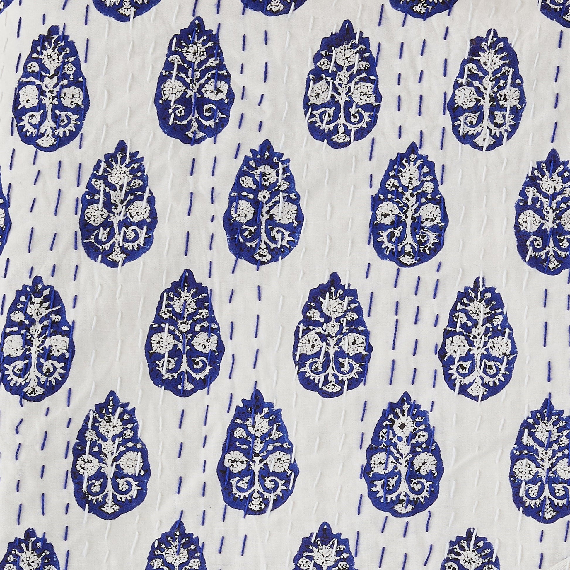 Hand Stitched Block Print Kantha Throws - mosswell.us