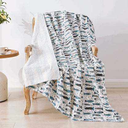 Hand Stitched Block Print Kantha Throws - mosswell.us