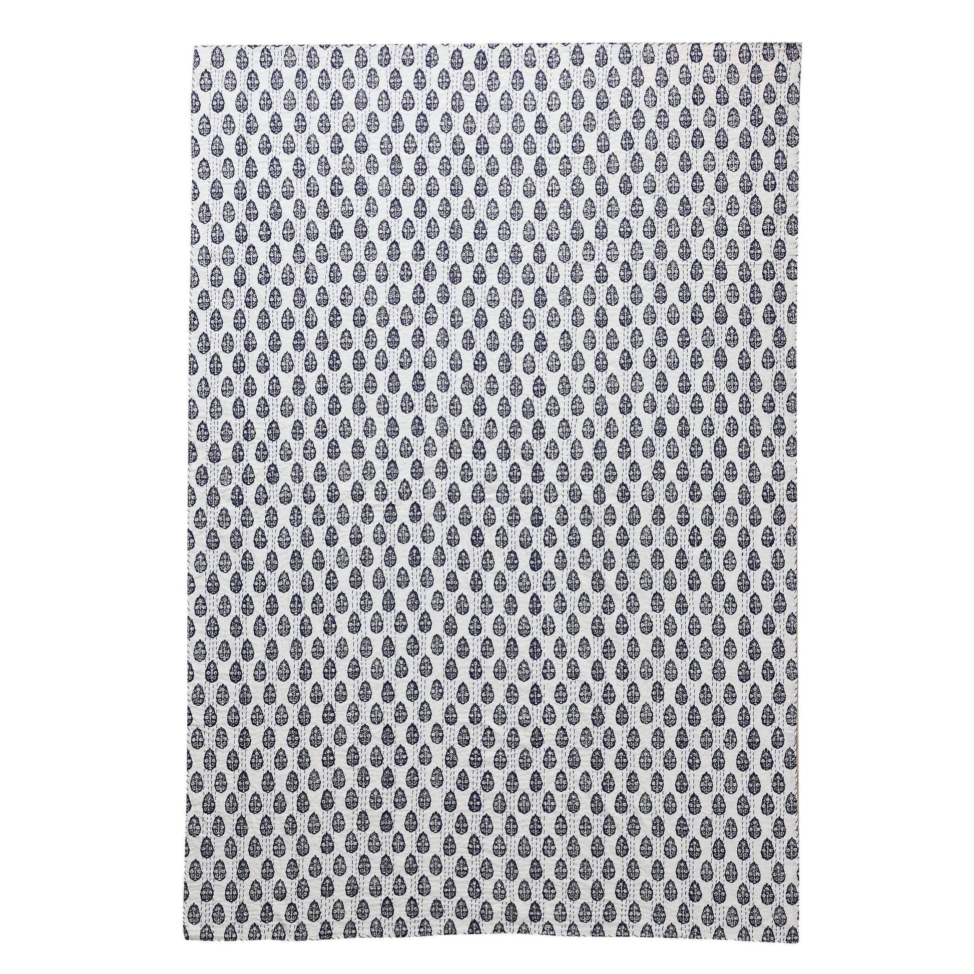 Hand Stitched Block Print Kantha Throws - mosswell.us