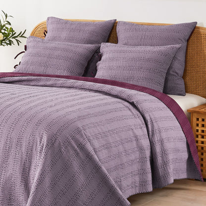 Hand Stitched Reversible Kantha Pillow Sham Pairs - mosswell.us